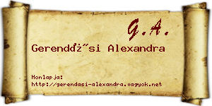 Gerendási Alexandra névjegykártya