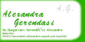 alexandra gerendasi business card